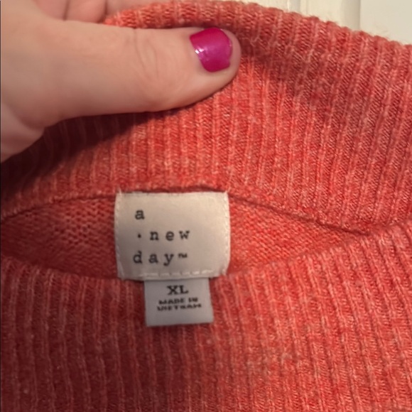a new day Women's Coral Crew Neck Sweater - Picture 2 of 3